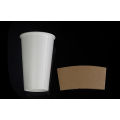 La douille jetable de tasse de papier de café d&#39;ondulation de preuve de la chaleur imprimée par logo fait sur commande pour 12oz, 16oz tasses